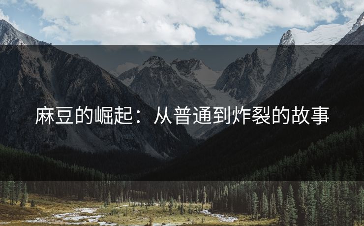 麻豆的崛起：从普通到炸裂的故事