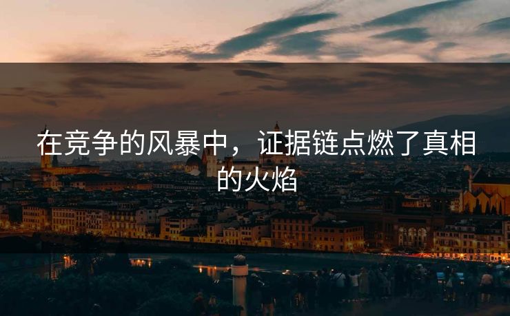 在竞争的风暴中，证据链点燃了真相的火焰